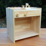 手作り 木製ままごとキッチン KHM(完成品です!)・ホーローシンク・送料込み・ - 画像 (5)