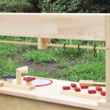 手作り木製「棚付き」ままごとフルキッチン　ＤＨＫ-Ｒ・ホーローシンク・レンジ付き（完成品です！）　・送料込み・クリスマスプレゼント　木のおもちゃ　クリスマス　女の子 　男の子　木製 子供 木のおもちゃ 出産祝い ごっこ遊び クリスマス バースデ- ままごとキッチン　手作り - 画像 (6)