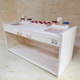 手作り　木製ままごとキッチン　KBL-W（完成品です！）・送料込み・ 保育園　幼稚園　 ままごとキッチン　クリスマスプレゼント　木のおもちゃ　クリスマス　 - 画像 (2)