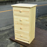 手作り木製　キャビネット4段・家具　雑貨　什器　おしゃれ　キャビネット　シェルフ　在宅ワーク　リモートワーク　・送料込み・　