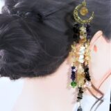 天然石簪「Bright Moon（霧月)」 ◆天然石アクセサリー「彩雅～sae」◆送料込み - 画像 (6)