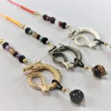 天然石御守り・根付「不屈のドラゴン（いぶし銀）」◆天然石アクセサリー「彩雅～sae」◆送料込み - 画像 (5)
