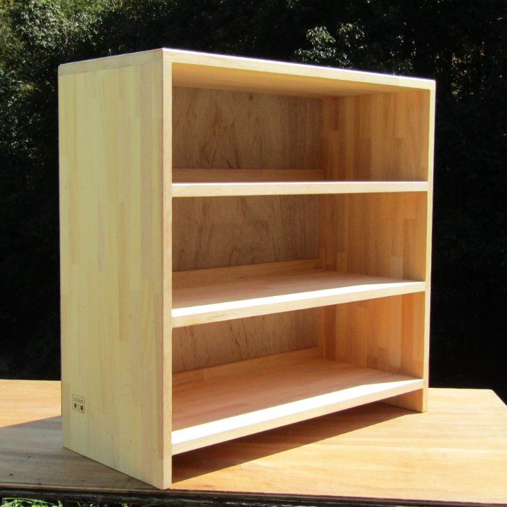 完成した引き出し活用の整理棚