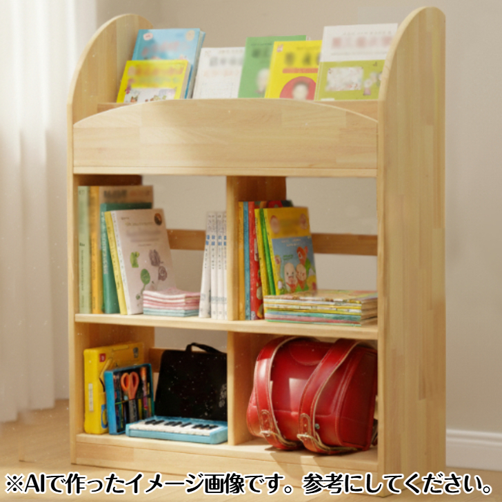 手作り木製 ランドセルが 収納できる 絵本棚(完成品です)・入学祝に最適!・送料込み・ - 画像 (10)